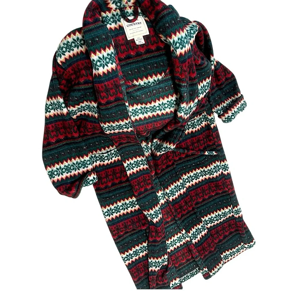 Vintage 90s Victoria’s Secret Country Christmas Robe Faire Isle RARE Women Small - Picture 6 of 16